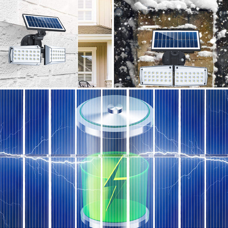 Outdoor Motion Sensor Solar Lights - 2 Adjustable Light Heads