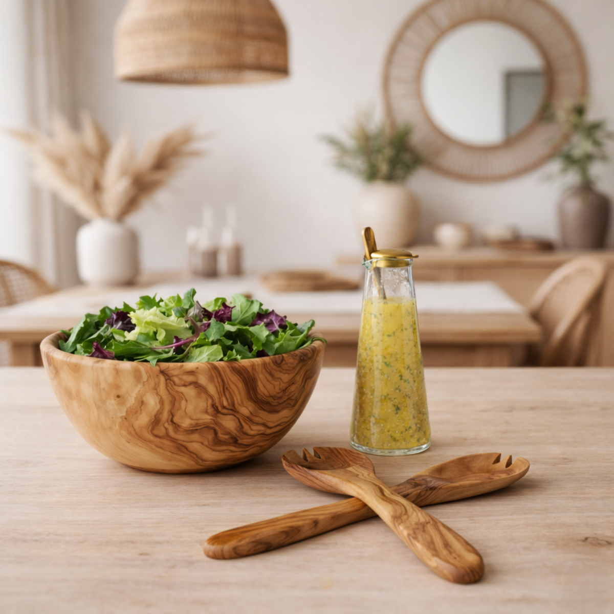 Olive Wood Salad Bowl