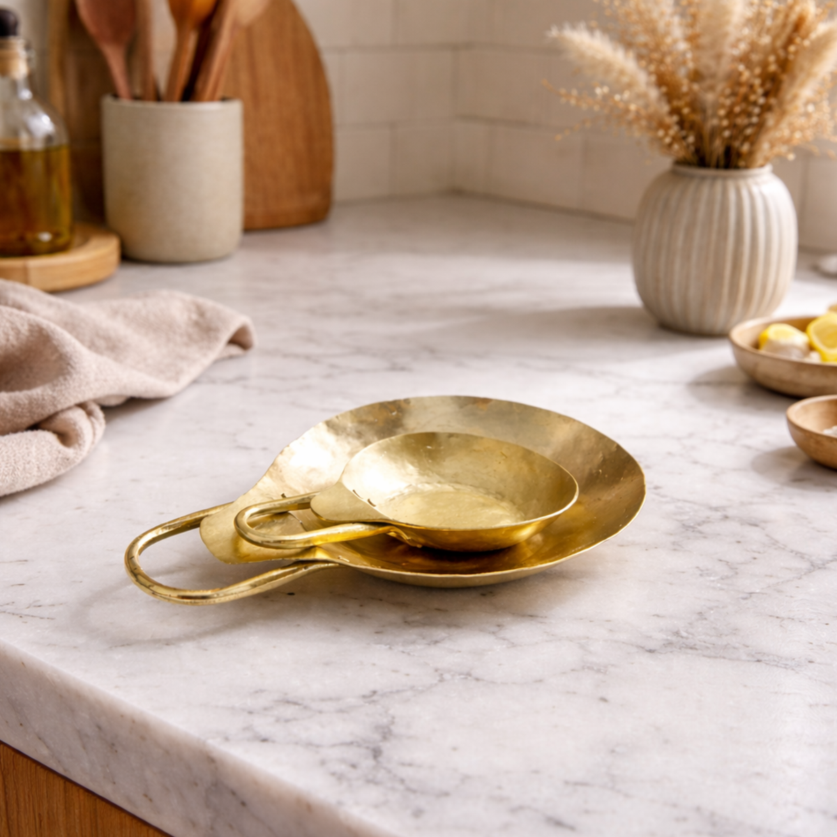 Brass Spoon Rests - Set of 2