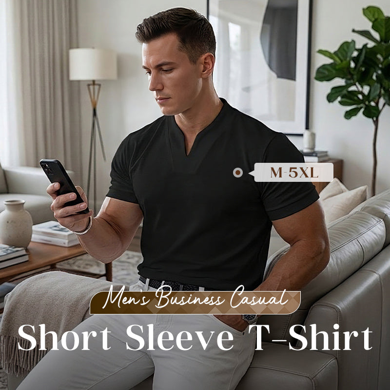 ⏰ Now only 50% off! 💎 Men Gentlemans Business Short Sleeve Fitness T-shirt