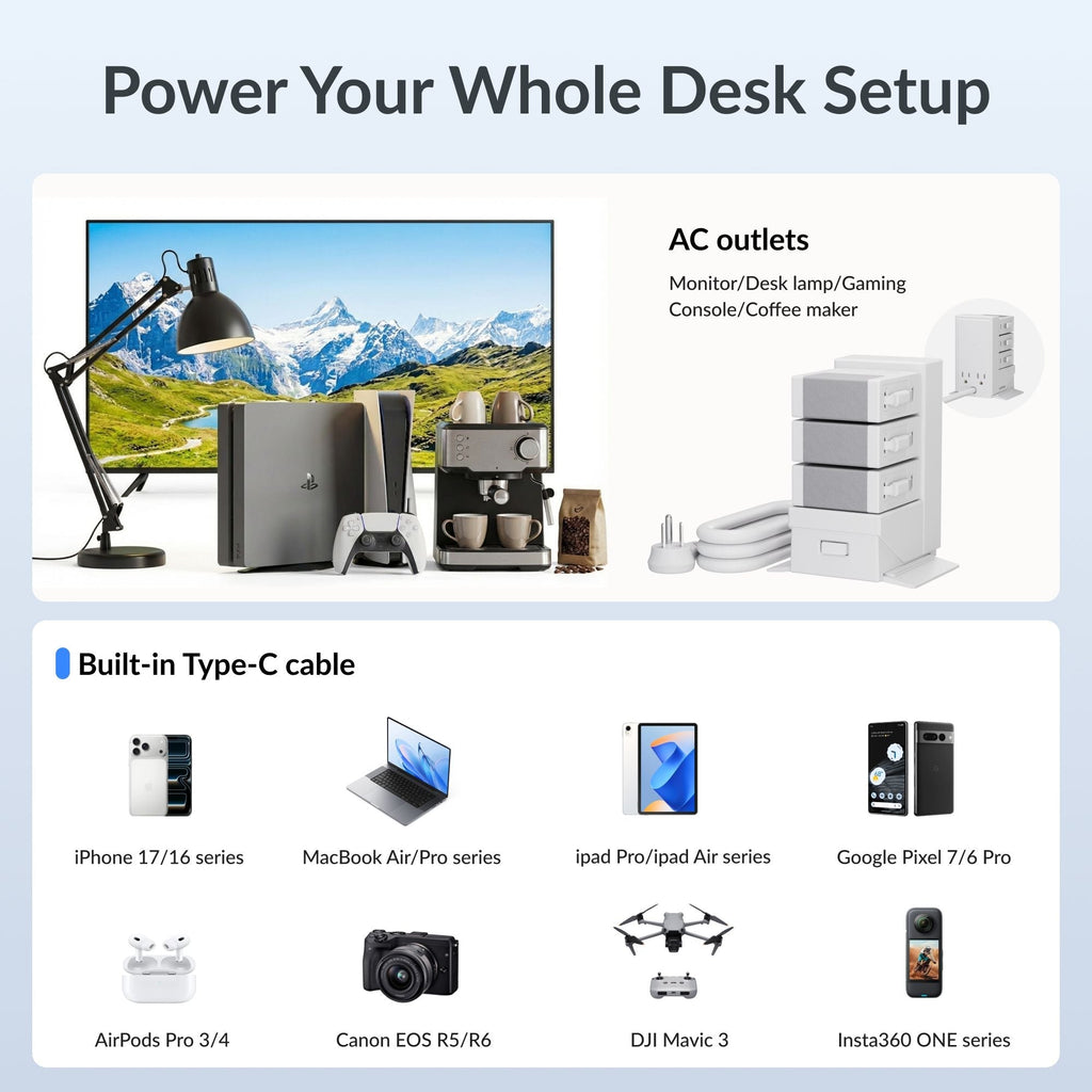 Gitryin ModDock 3 Tower Charging Station (40W Combo)