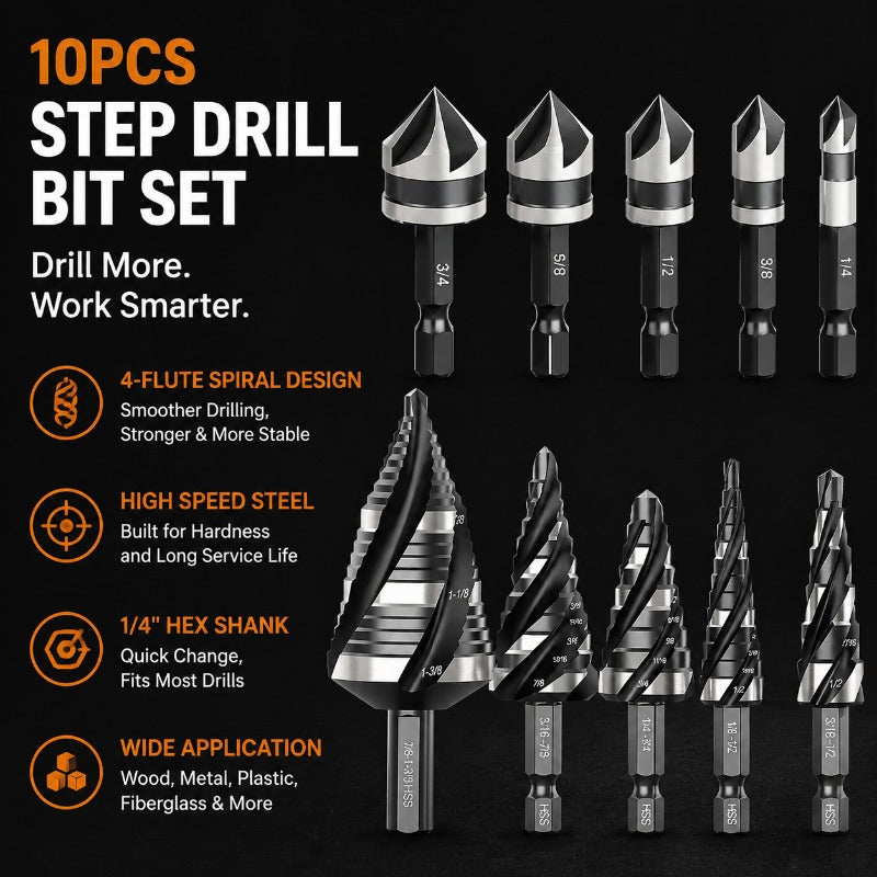 Heavy-Duty HSS Drill Set