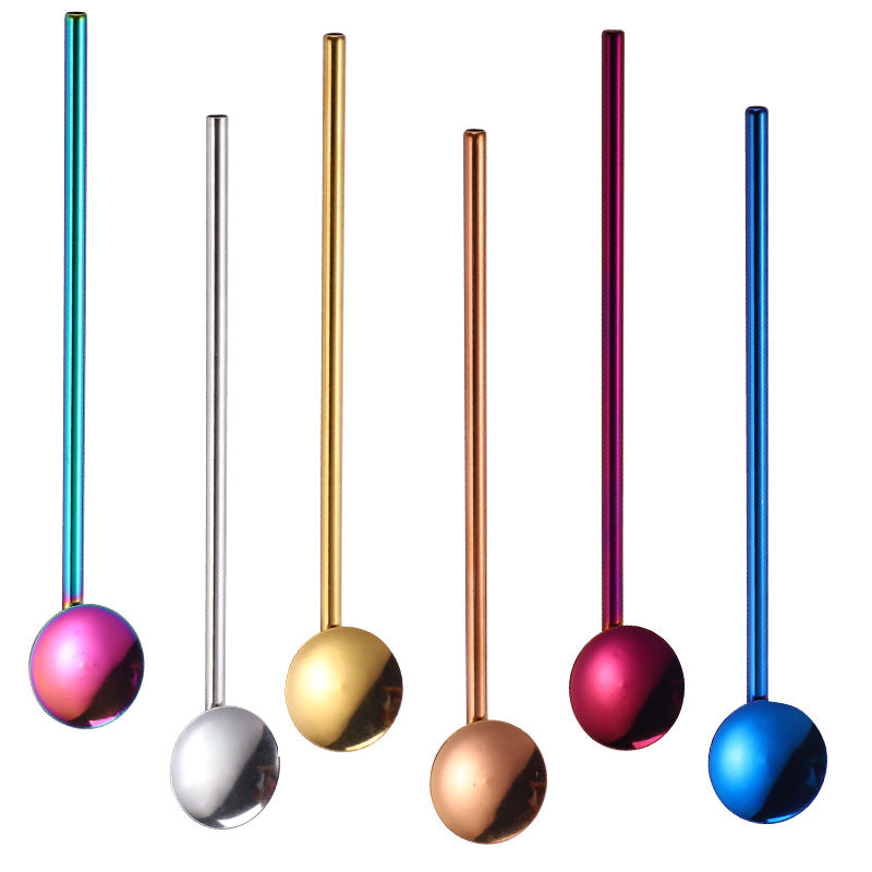 Colorful Creative Stainless Steel Stirring Spoon (Set)