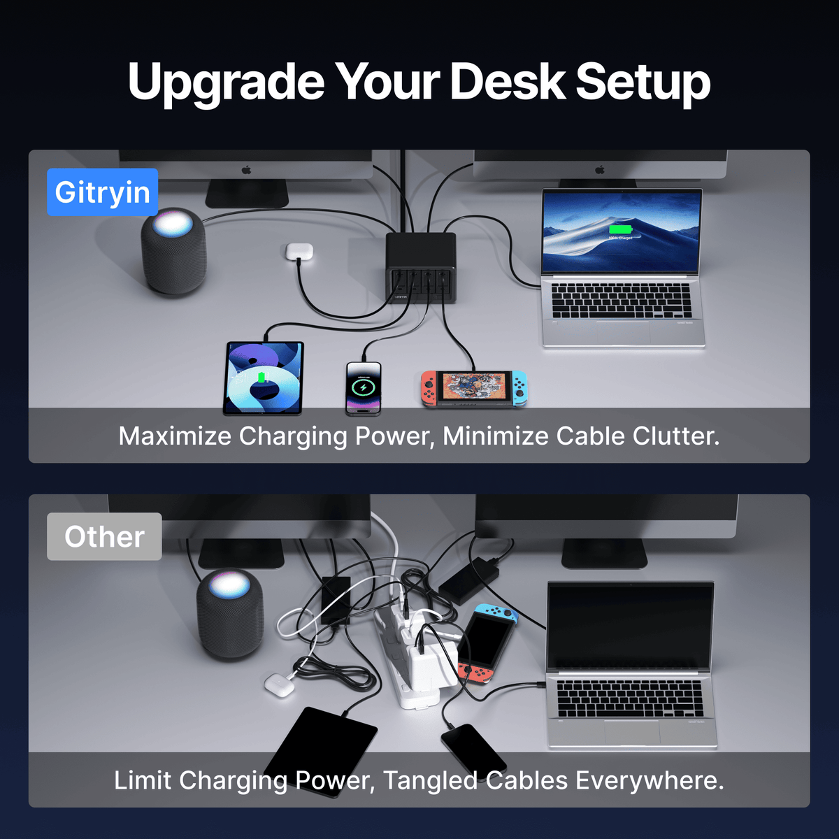Gitryin Smart Desktop Charging Station 12-in-1 (40W Combo)