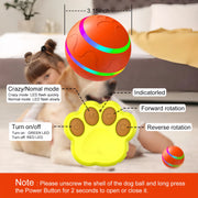 Electric Pet Toy Ball, Interactive Dog Toys withMotion Activated, Squeaky Dog Toy ActiveRolling Ball , 360° Automatic RotatingRoller Ball, Rechargeable Pet Exercise ChaseToy Ball, Suitable for Cats and Dogs to Play,Pet Products,