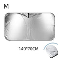 🚗 LIMITED-TIME 50% OFF! ✨ Windshield Sunshade Foldable Sun Shield – UV Protection, Includes Steering Wheel Cover, Pouch ☀️