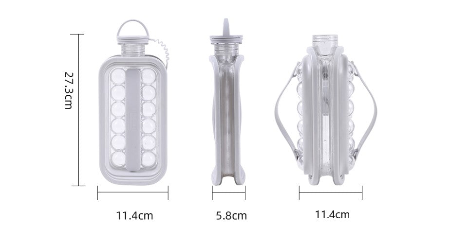 2-in-1 Ice Kettle - Ice Ball Maker & Cold Water Bottle