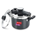 Prestige Clip-on Mini 3 Litre Hard Anodised Aluminium Pressure Cooker | Gas & Induction Compatible | Black