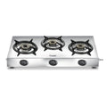 Prestige Perfect Plus Stainless Steel 3 burner Gas Stove | Silver
