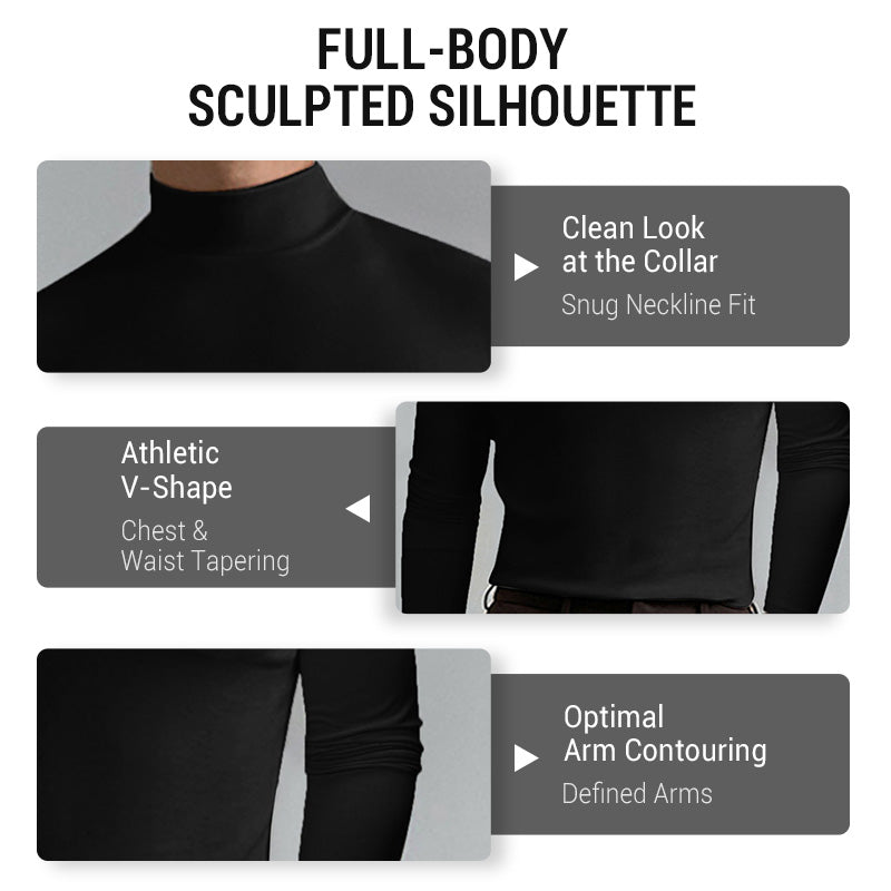 🔥HOT SALE 60% OFF🔥Mens High Neck Slim Fit Long Sleeve T-shirt