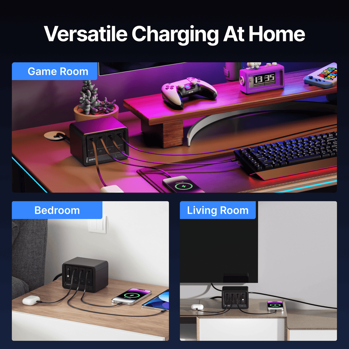 Gitryin Smart Desktop Charging Station 12-in-1 (40W Combo)