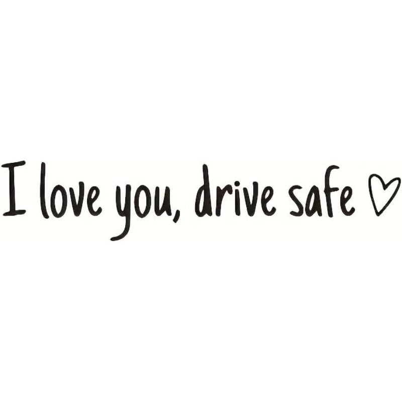 Rearview Mirror Vinyl Decal Reminder