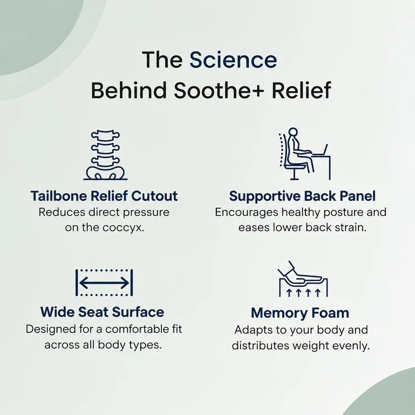 Non-Slip Memory Foam Seat Skin-Friendly