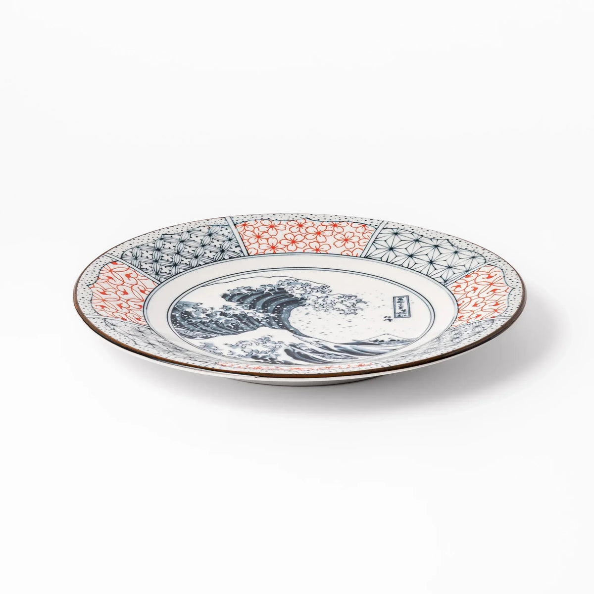 Blue Hokusai Wave Dinner Plate