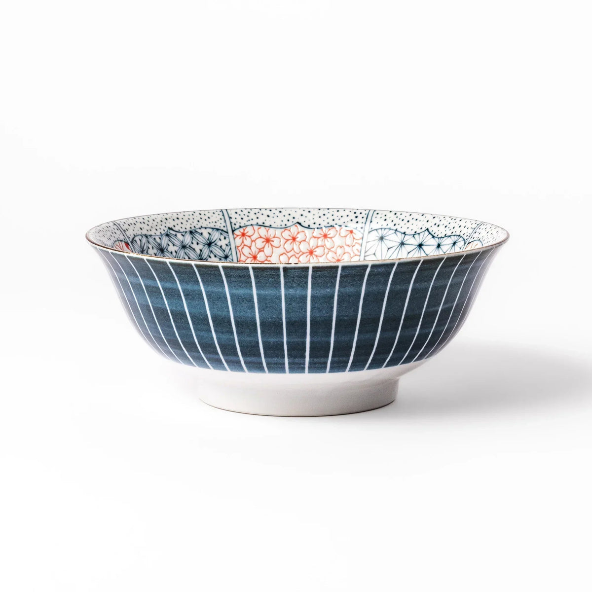 Blue Hokusai Wave Ramen Bowl