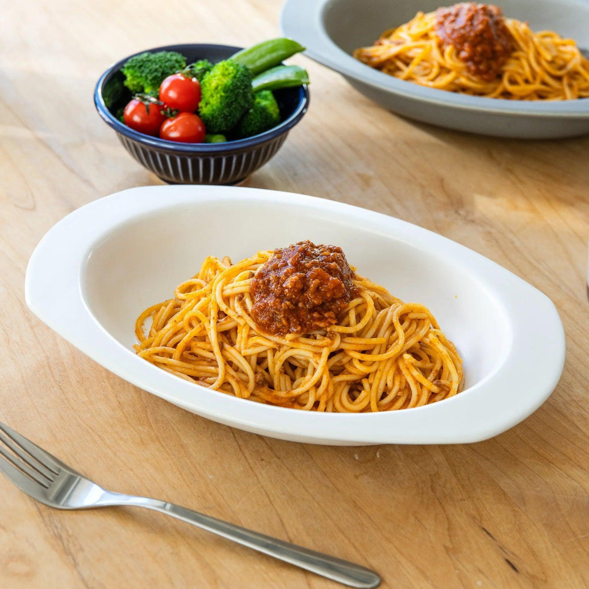 Easy Scoop Oval Ceramic Curry Plate