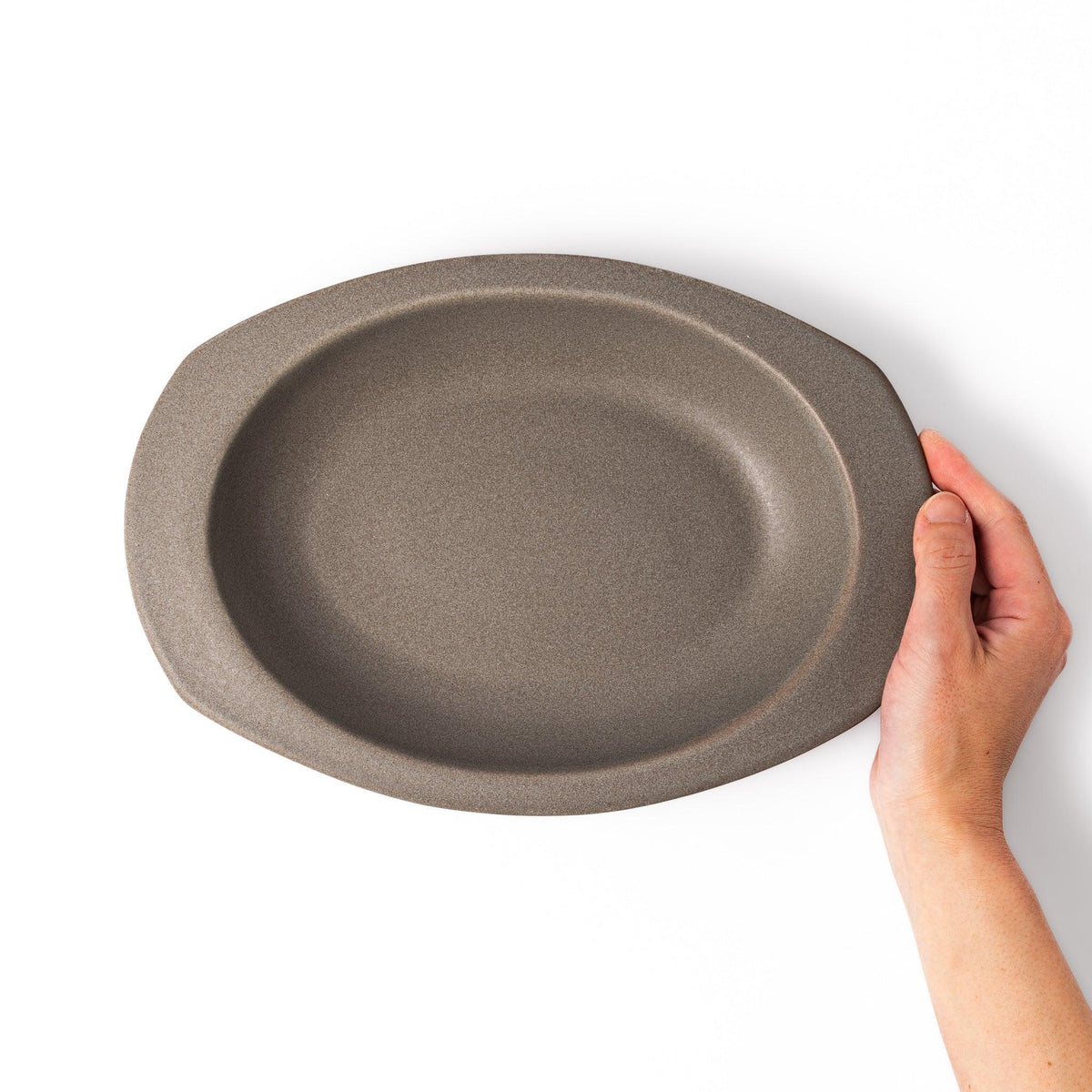 Easy Scoop Oval Ceramic Curry Plate