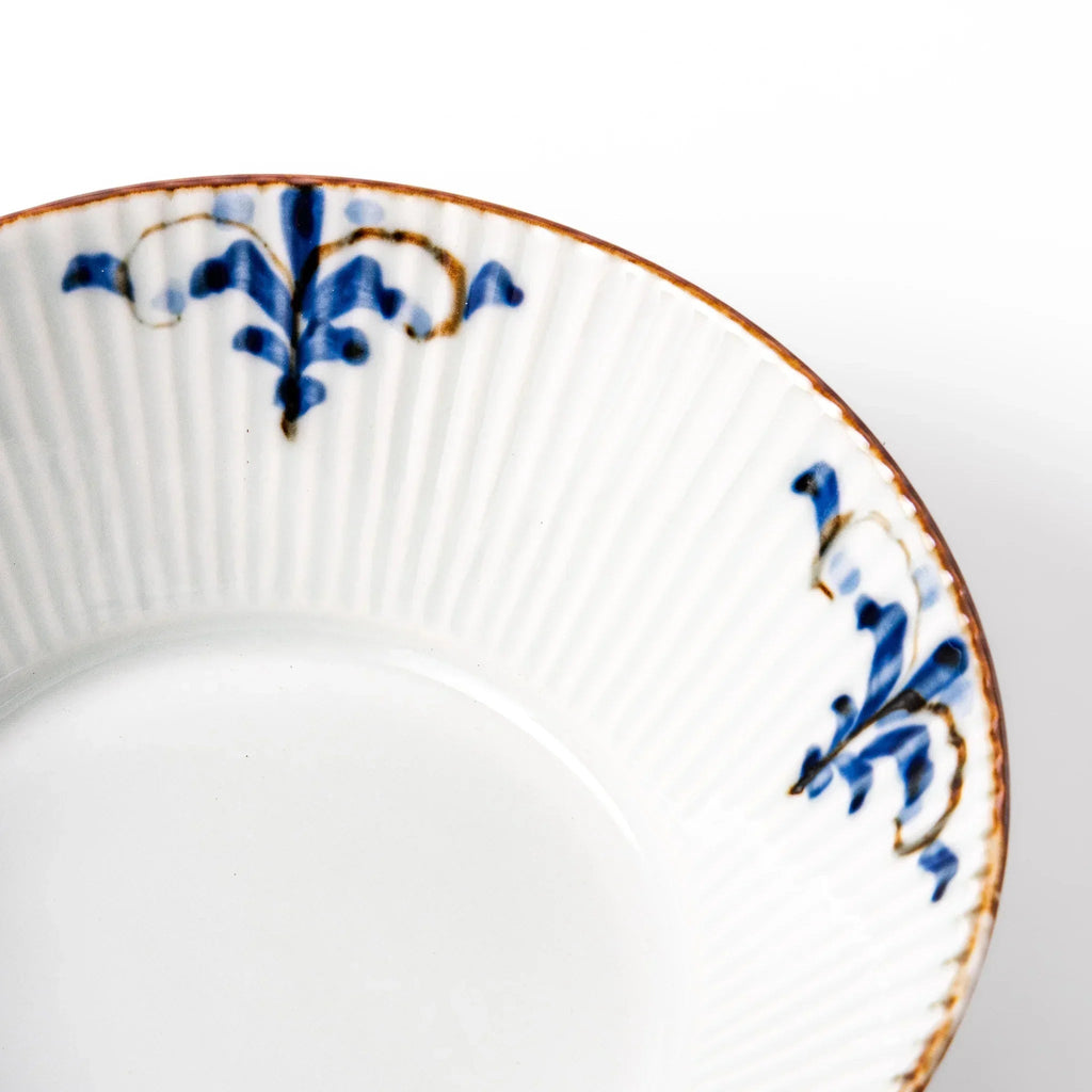 Floral Leaves Ridged Cereal Bowl