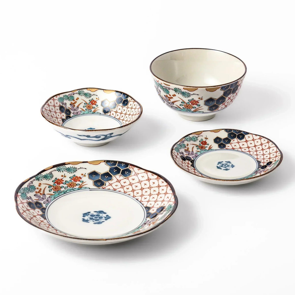 Golden Lattice and Blossom Dessert Bowl
