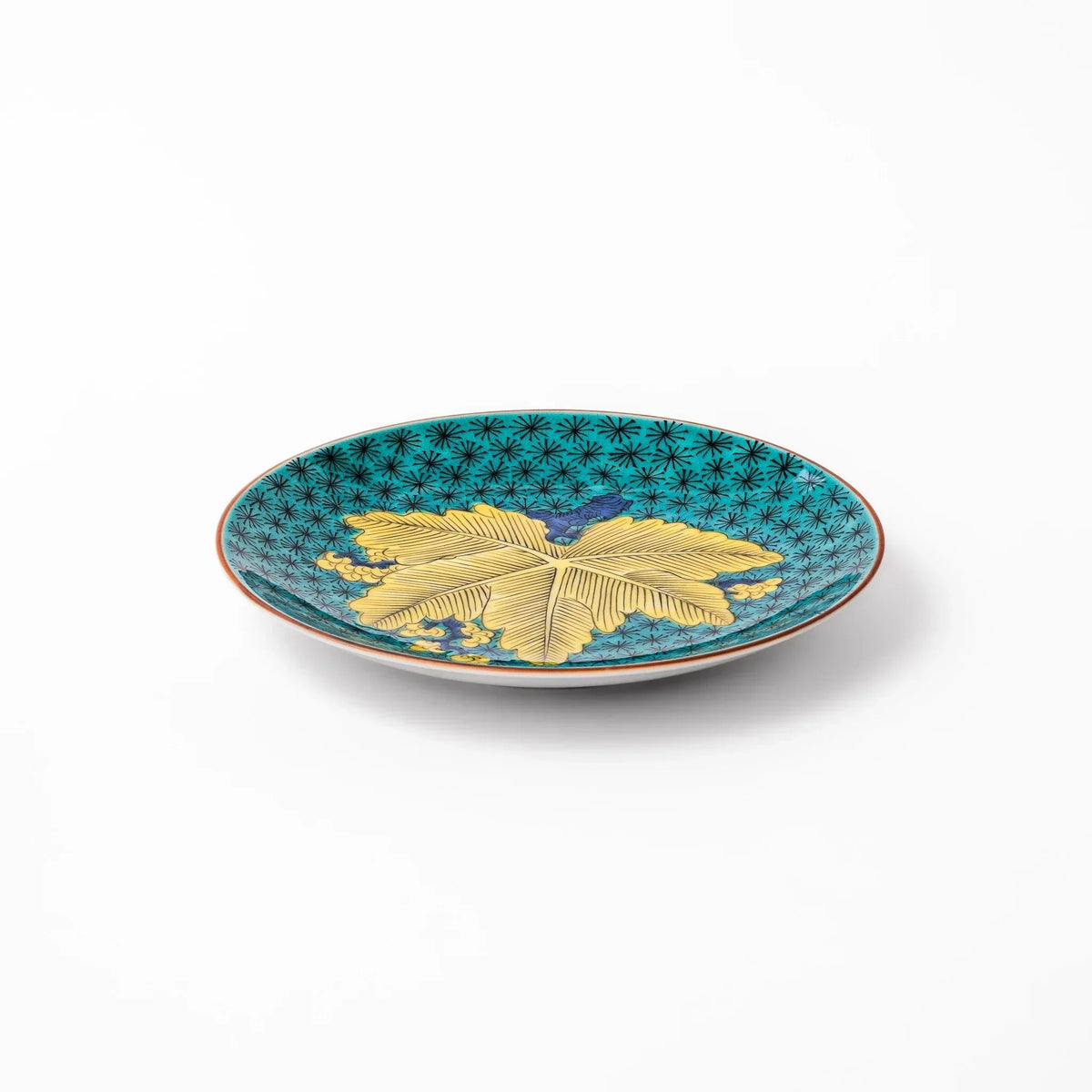 Golden Leaf Kutani Dessert Plate