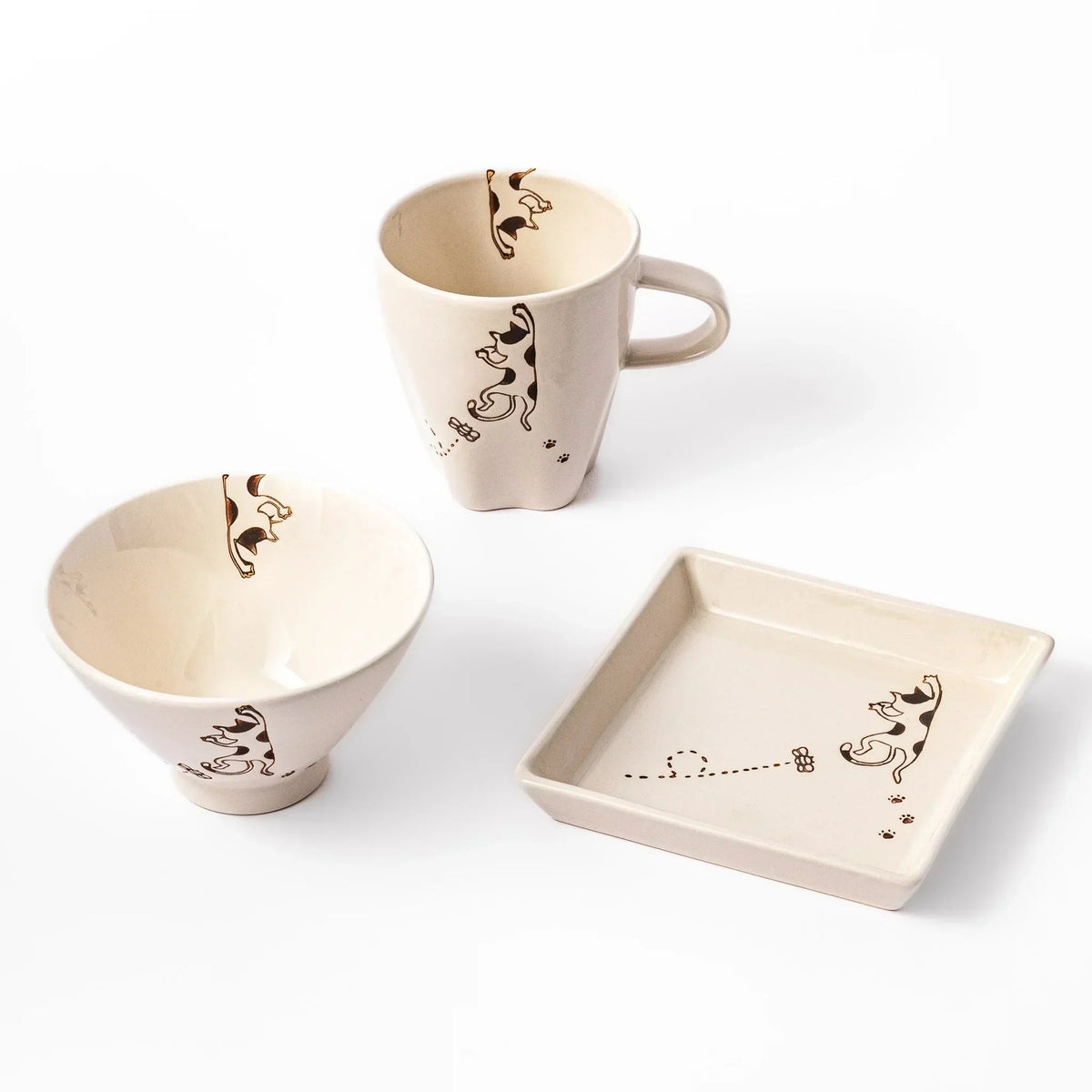 Hanging Cat Dessert Plate