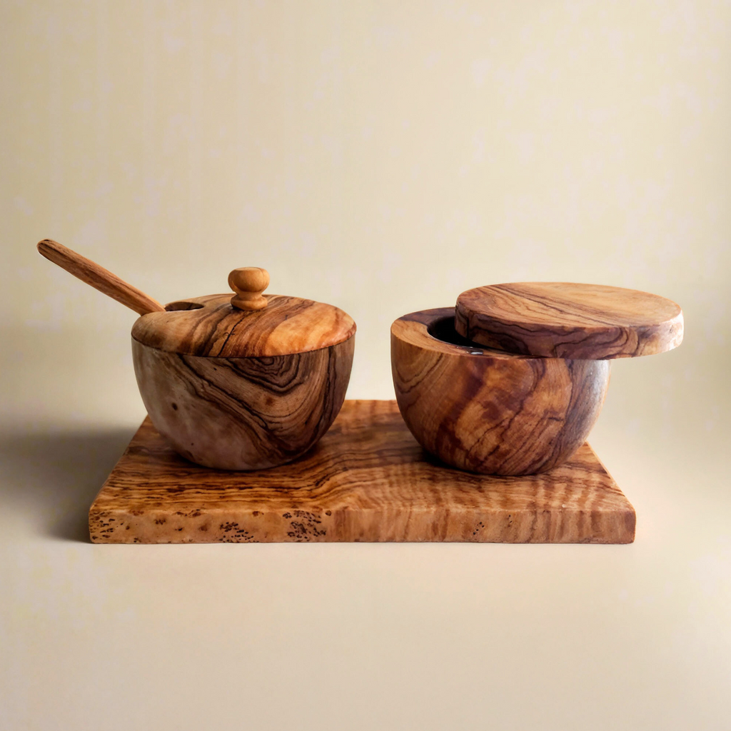Olive Wood Sugar Bowl