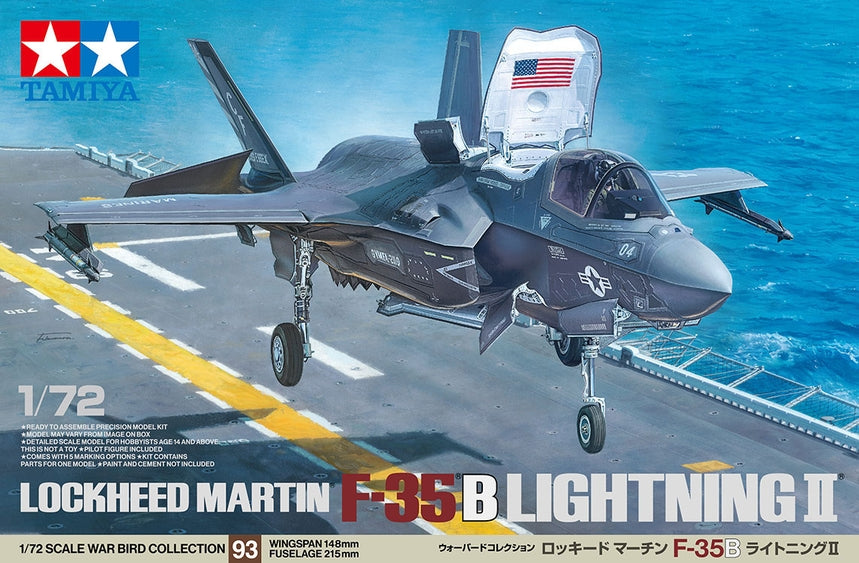 Tamiya F-35B Lightning II Fighter 1/72 Scale Model Kit