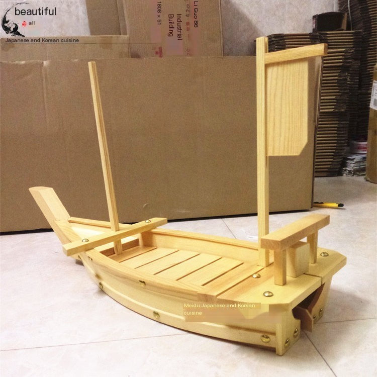 Bamboo Dragon Boat - Wooden Sushi Serving Platter