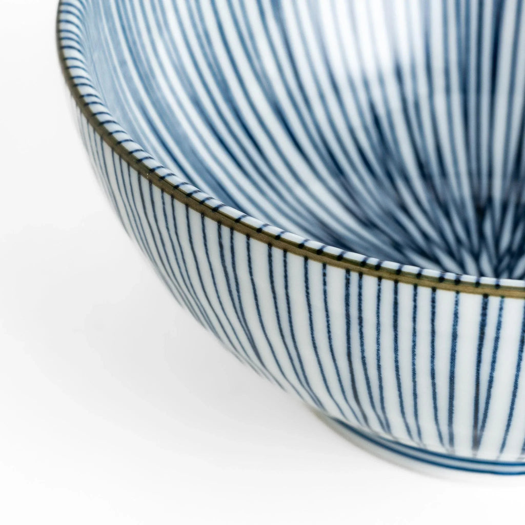 Blue Striped Ramen Bowl