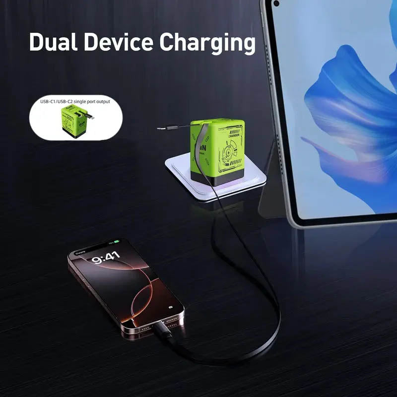 GaNPro 45W Retractable Fast Charger Cube