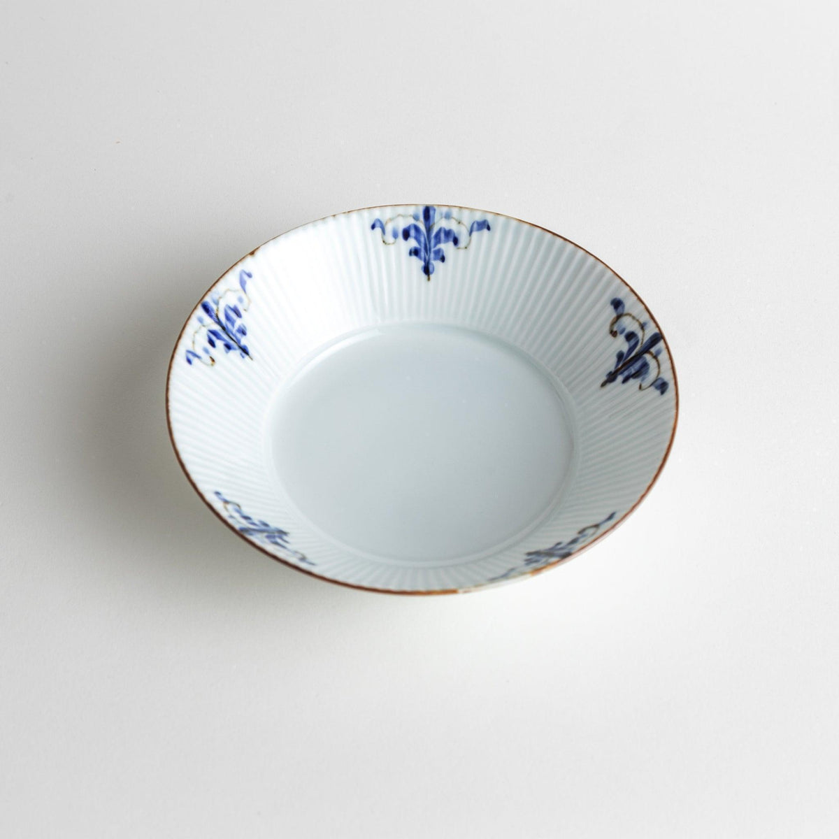 Floral Leaves Ridged Pasta Bowl