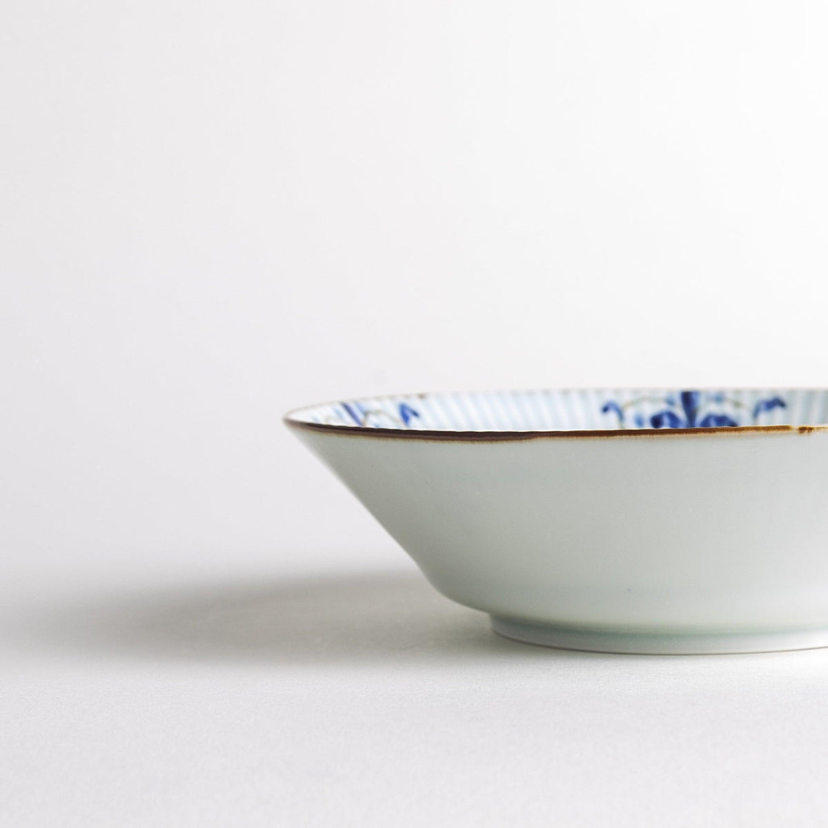 Floral Leaves Ridged Pasta Bowl