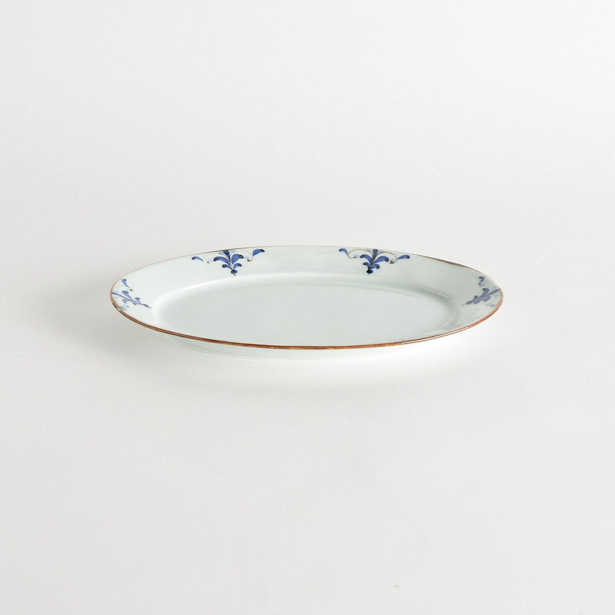 Floral Leaves Oval Dinner Plate