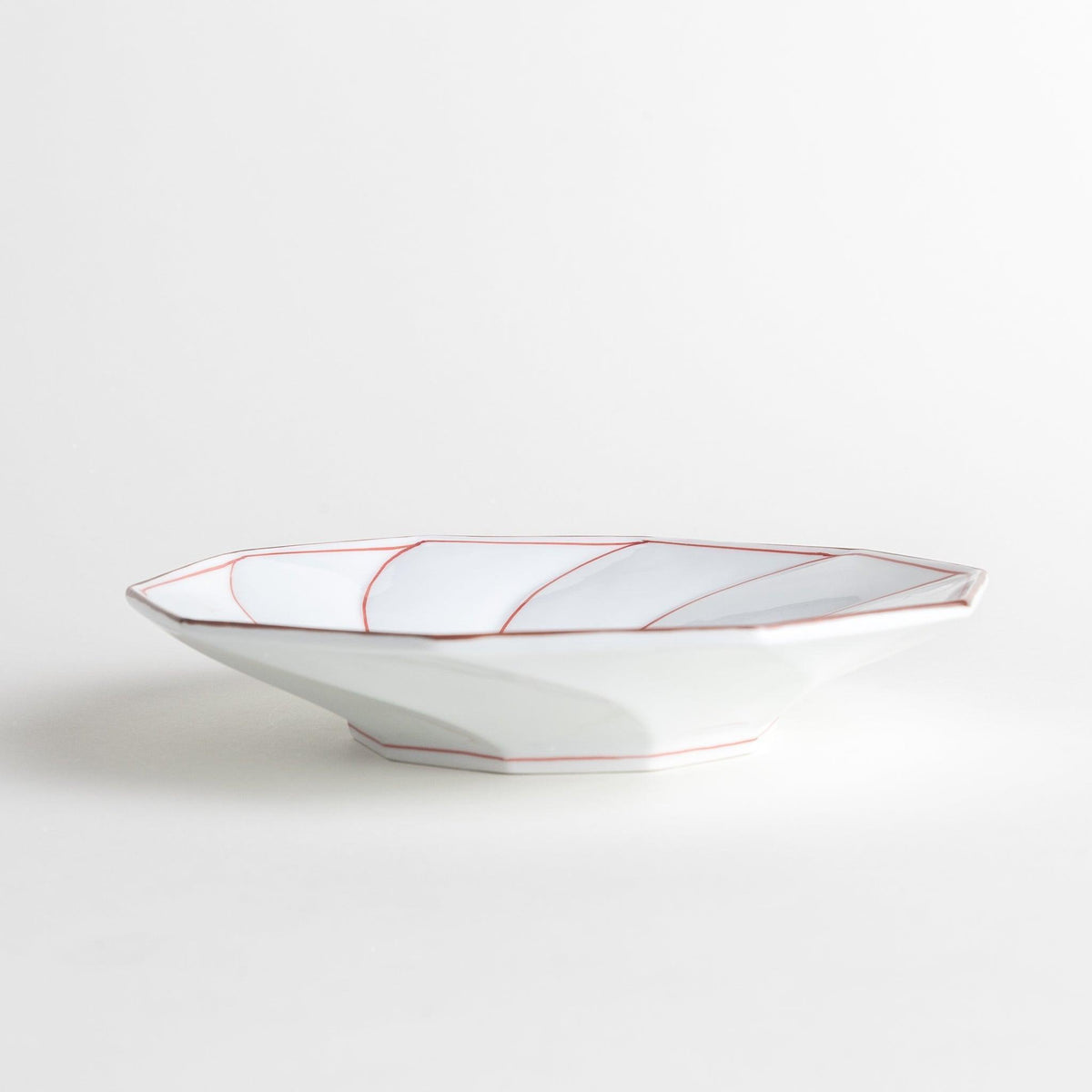 Geometric Blossom Rimmed Luncheon Plate