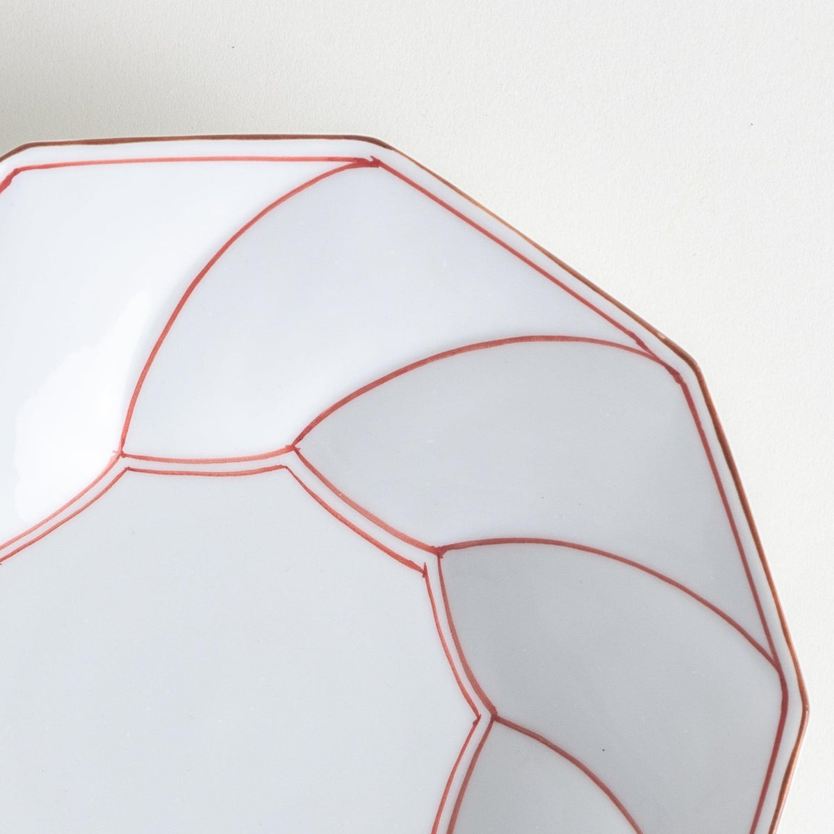 Geometric Blossom Rimmed Luncheon Plate