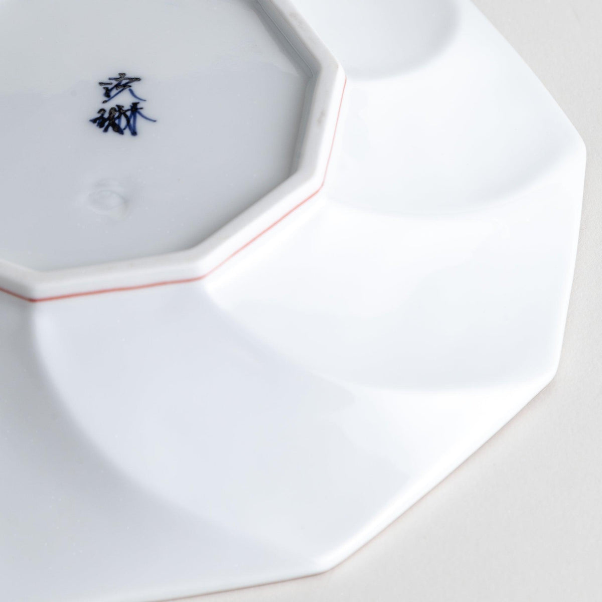 Geometric Blossom Rimmed Luncheon Plate