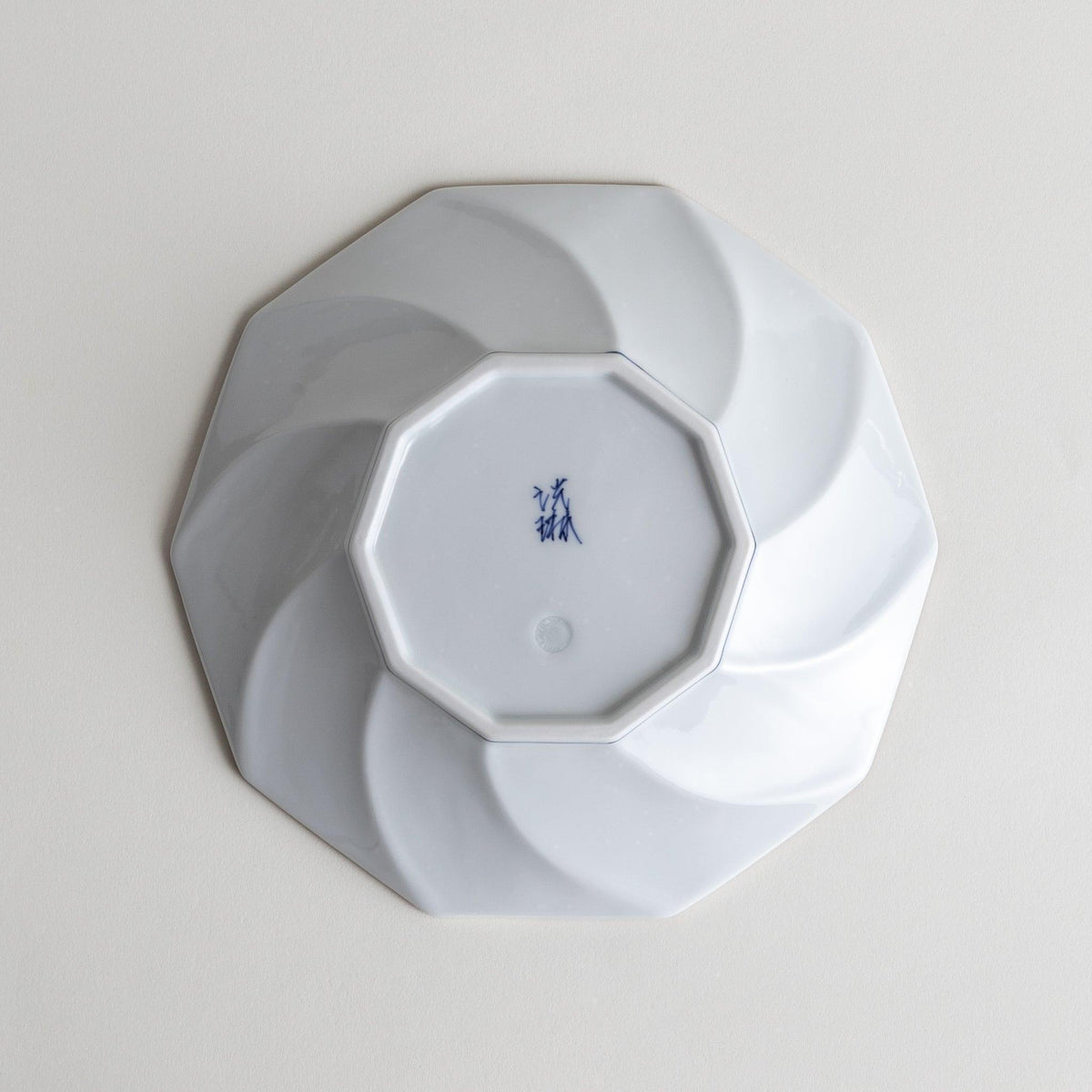 Geometric Blossom Rimmed Luncheon Plate