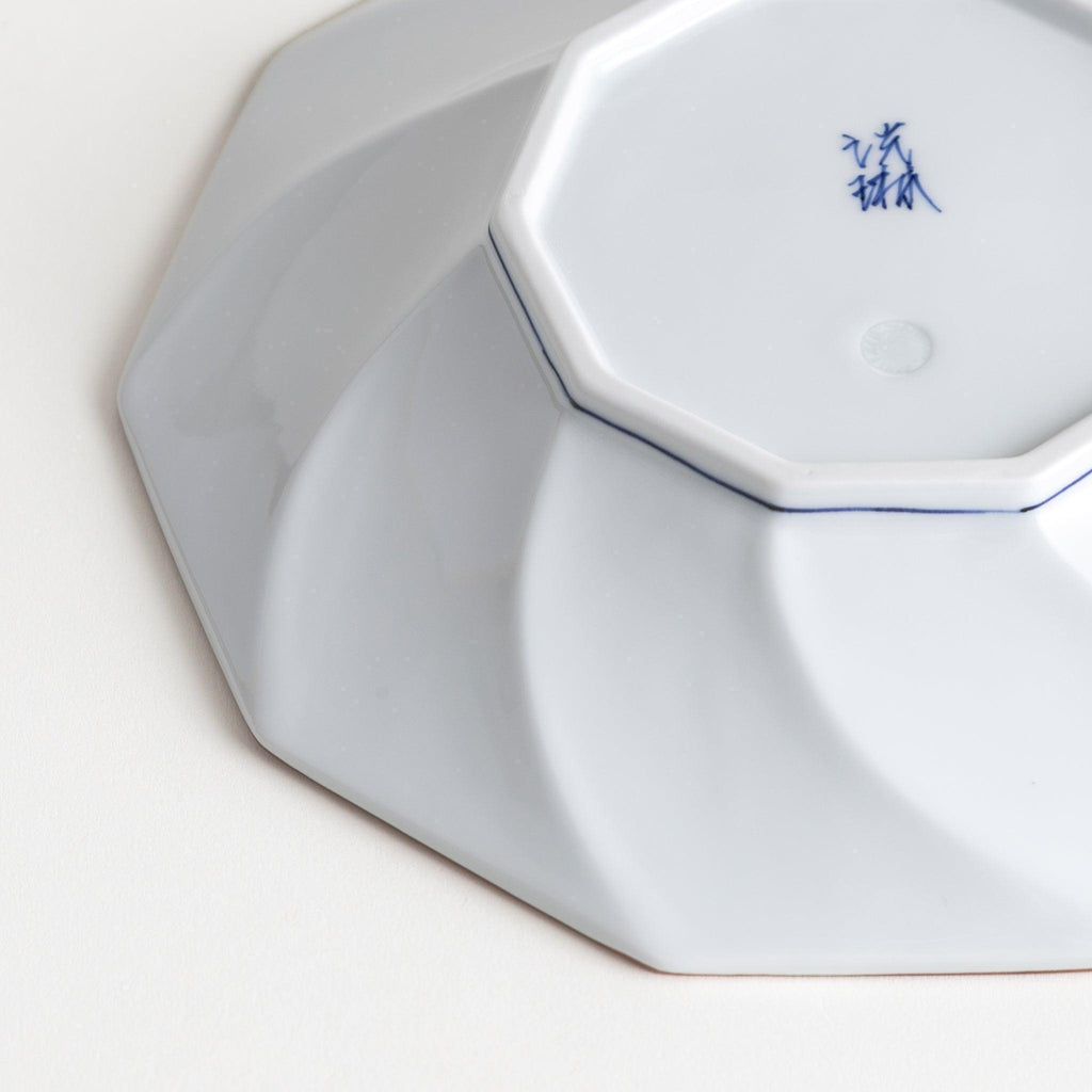 Geometric Blossom Rimmed Luncheon Plate