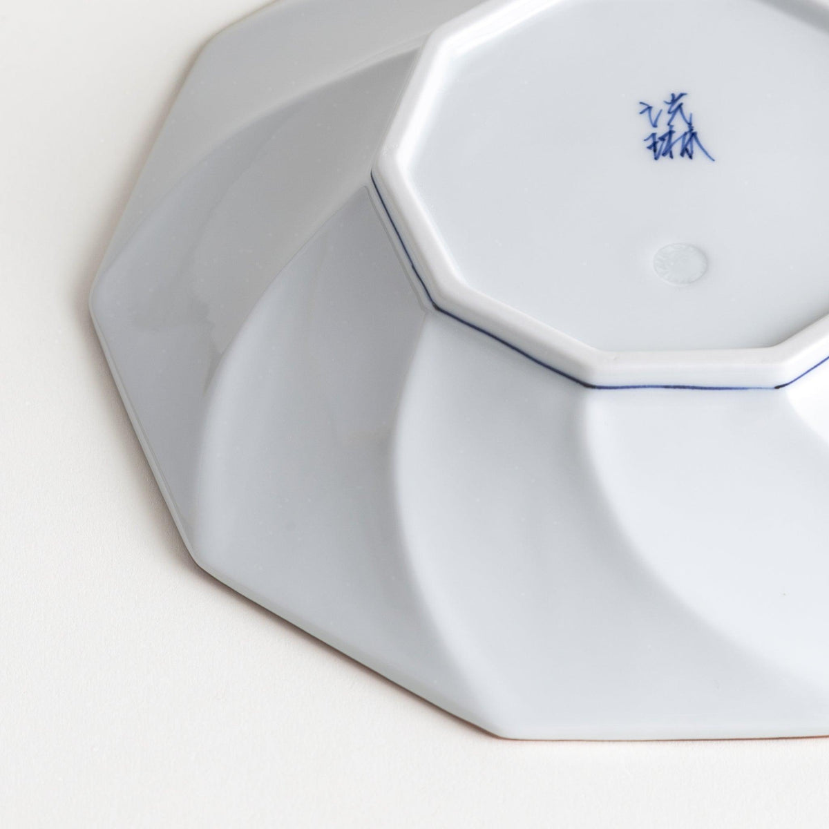Geometric Blossom Rimmed Luncheon Plate
