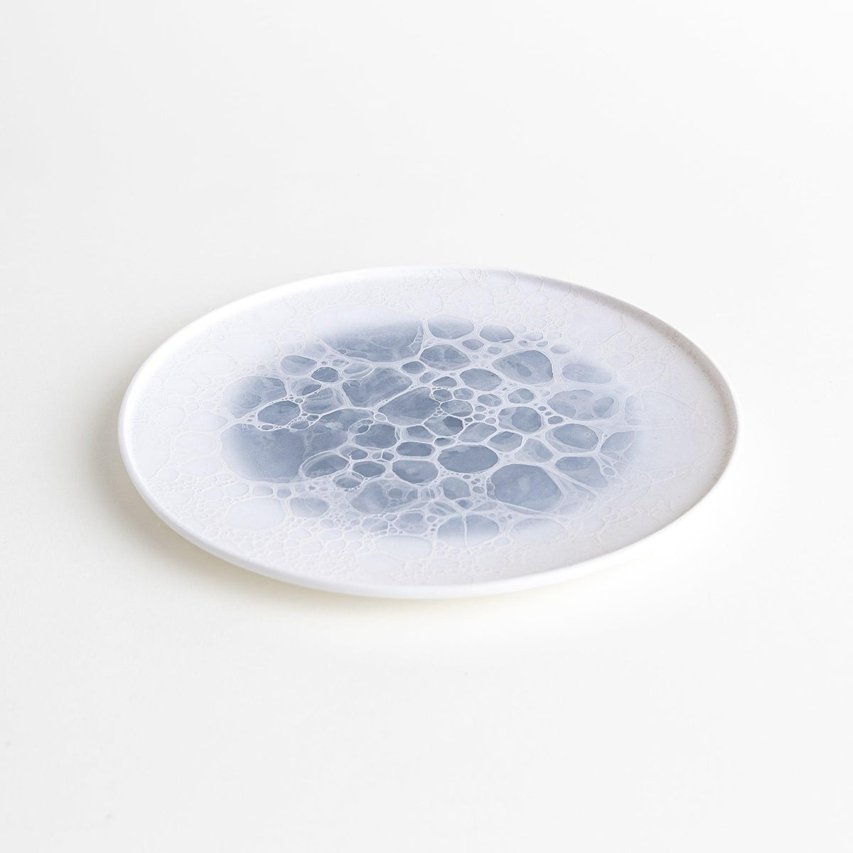 Gray Bubble: Three-Piece Plate Set