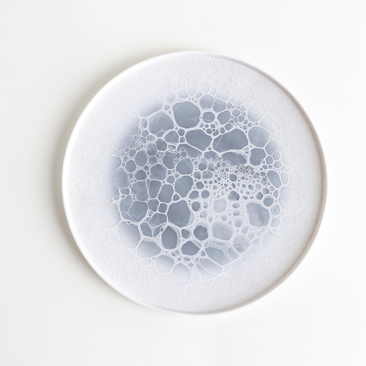 Gray Bubble: Three-Piece Plate Set