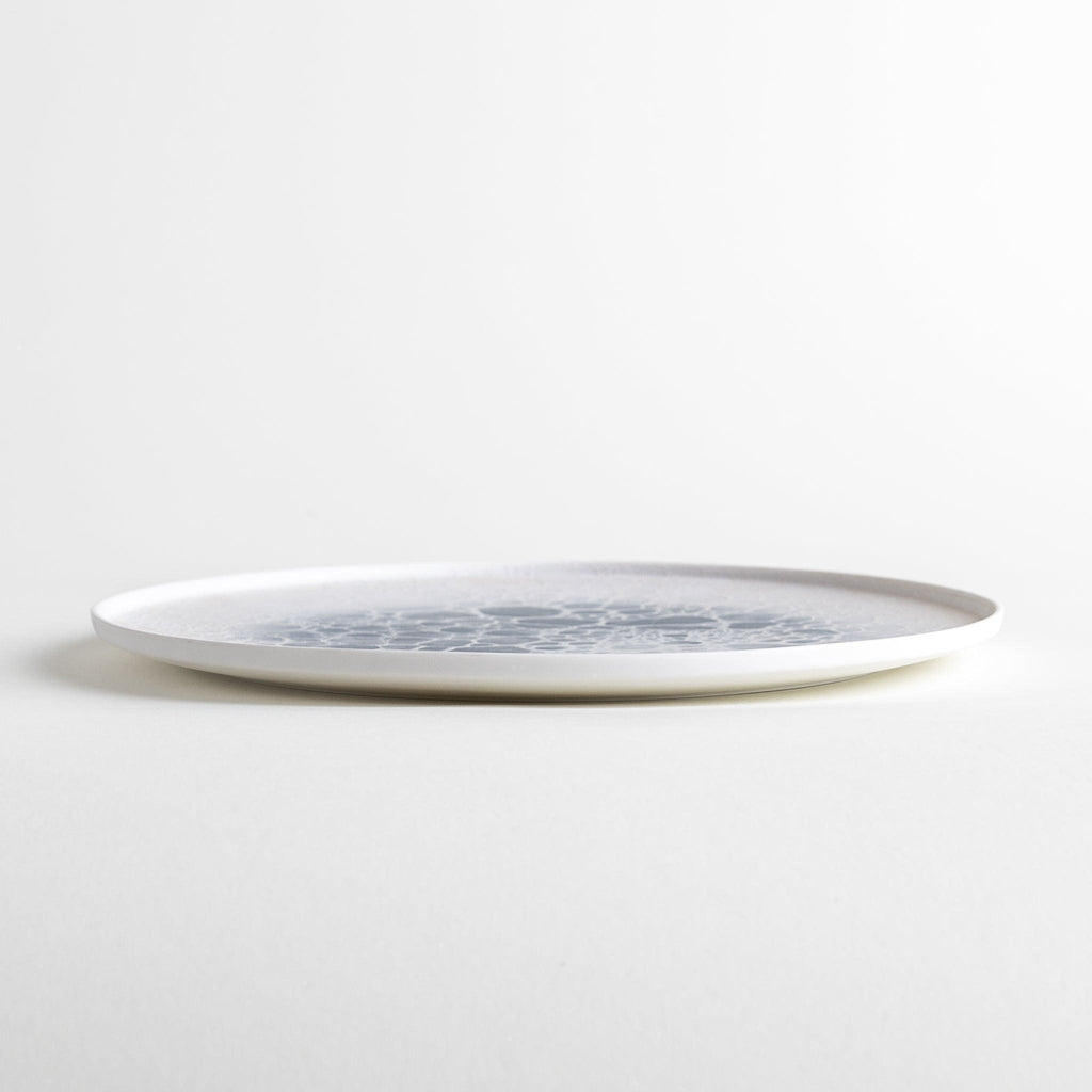 Gray Bubble: Three-Piece Plate Set