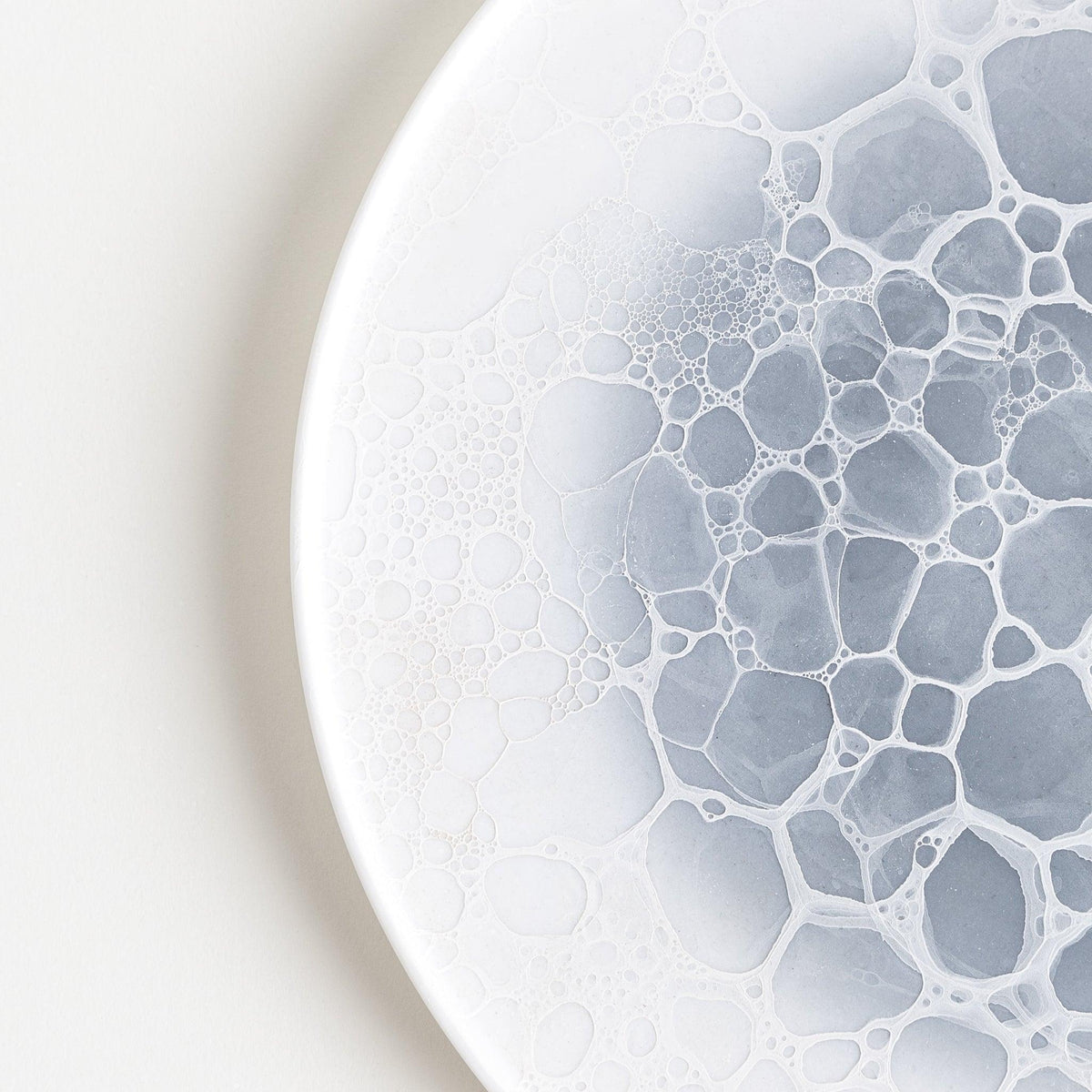 Gray Bubble: Three-Piece Plate Set