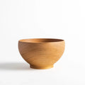 Handcrafted Cherry Wood Large Miso Soup Bowl