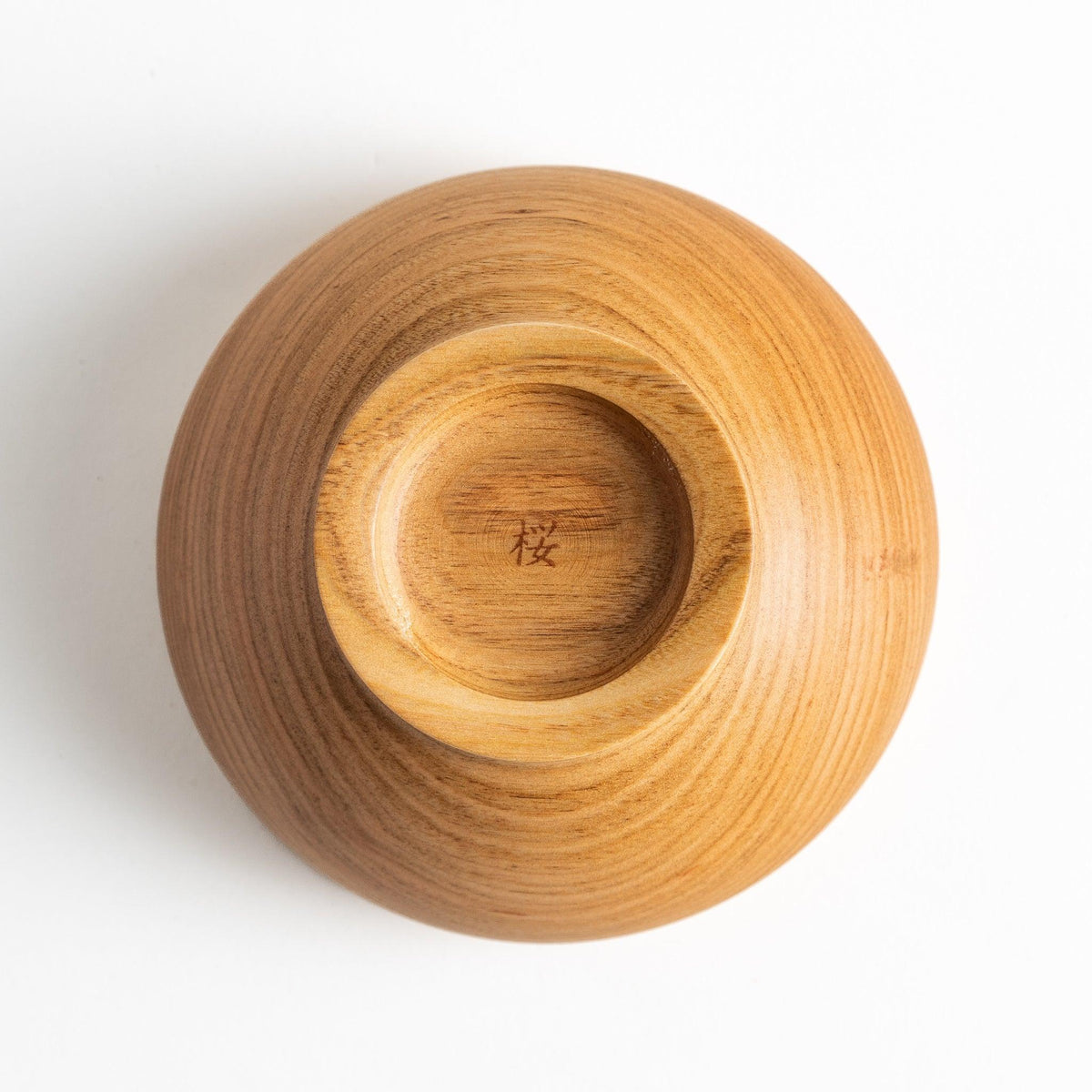 Handcrafted Cherry Wood Large Miso Soup Bowl