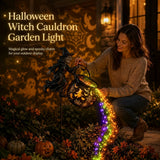 🔥HOT SALE🔥🎃 Halloween Witch Cauldron Garden Light – Magical Outdoor Yard Decor 🧙‍♀️