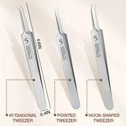 Professional Beauty Salon Tweezers | 2026 New Year Launch | Precision Slant & Pointed Tips for Brows & Lashes | Essential for Makeup Artists & Home Kits 🎆✨