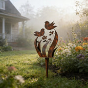 ⏳Time-Limited Special⏰Rustic Bird & Flower Metal Garden Stake
