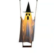 🎁HOT DEAL – Up to 49% OFF🔥Halloween Decorations OutdoorHanging Swing Ghost Halloween Decor with String Lights, Spooky Cute Ghosts Decorations for Front Porch Yard Tree