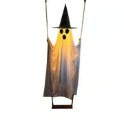🎁HOT DEAL – Up to 49% OFF🔥Halloween Decorations OutdoorHanging Swing Ghost Halloween Decor with String Lights, Spooky Cute Ghosts Decorations for Front Porch Yard Tree